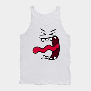 Funny Cartoon Face Angry Tank Top